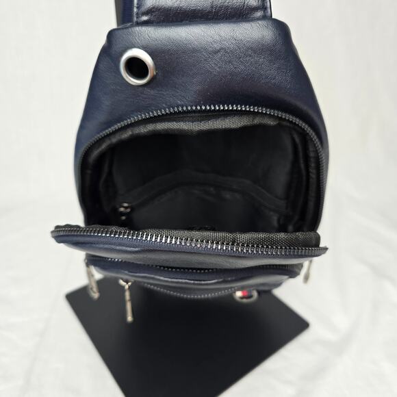 Tommy Hilfiger Sling Bag Blue Faux Leather - Picture 4 of 16